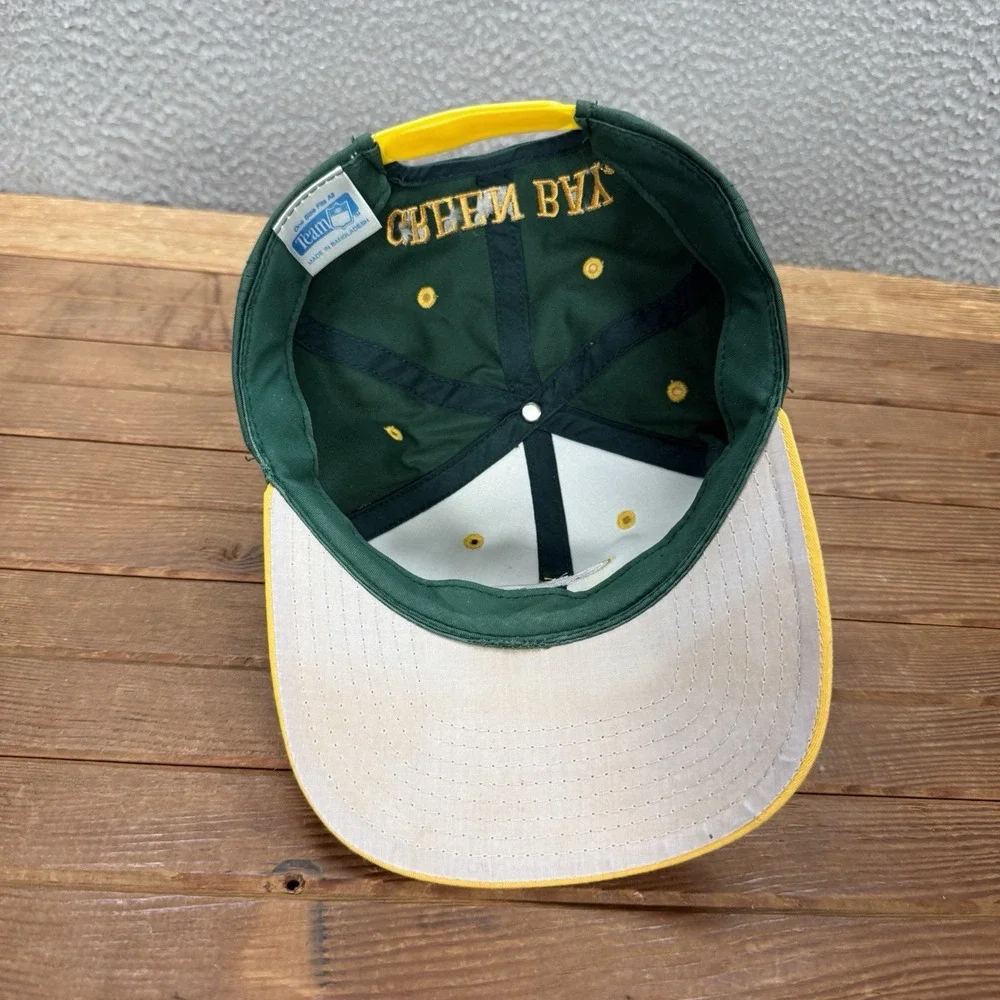 Vintage Green Bay Packers Hat Adult Green Snapback Cap Embroidered 90s Y2K